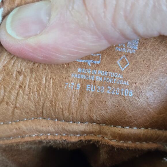 Taos Alpine Leather Boot Women's 7-7.5 Camel Lace Up Granola Girl Hiking Casual - Picture 12 of 14